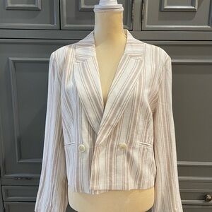Striped Cream Blazer size XL NWT